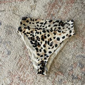 High cut cheeky Aerie bathing suit/ swim bottoms - leopard